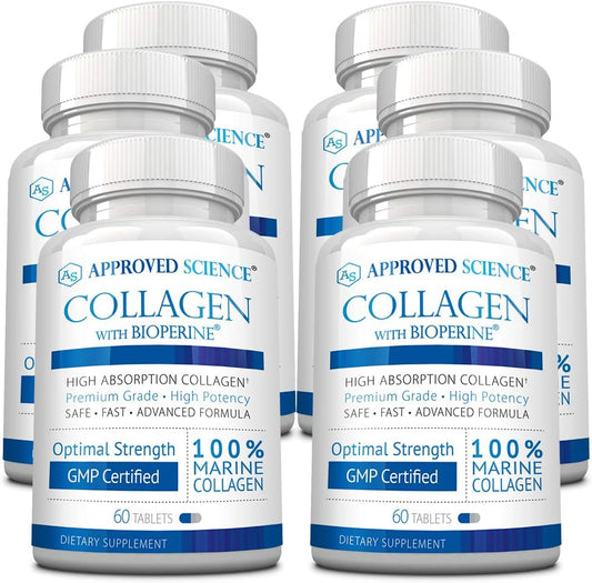 Approved Science Colágeno Marino Hidrolizado Tipos I y III - 360 Comprimidos
