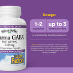 Natural Factors Pharma GABA - Suplemento para la Relajación, Sueño y Enfoque - 60 Comprimidos Masticables Vegetarianos