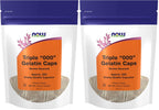 NOW Foods, Cápsulas de Gelatina Vacías, Triple "000", Origen Bovino, Llenado por Peso, 200 Cápsulas