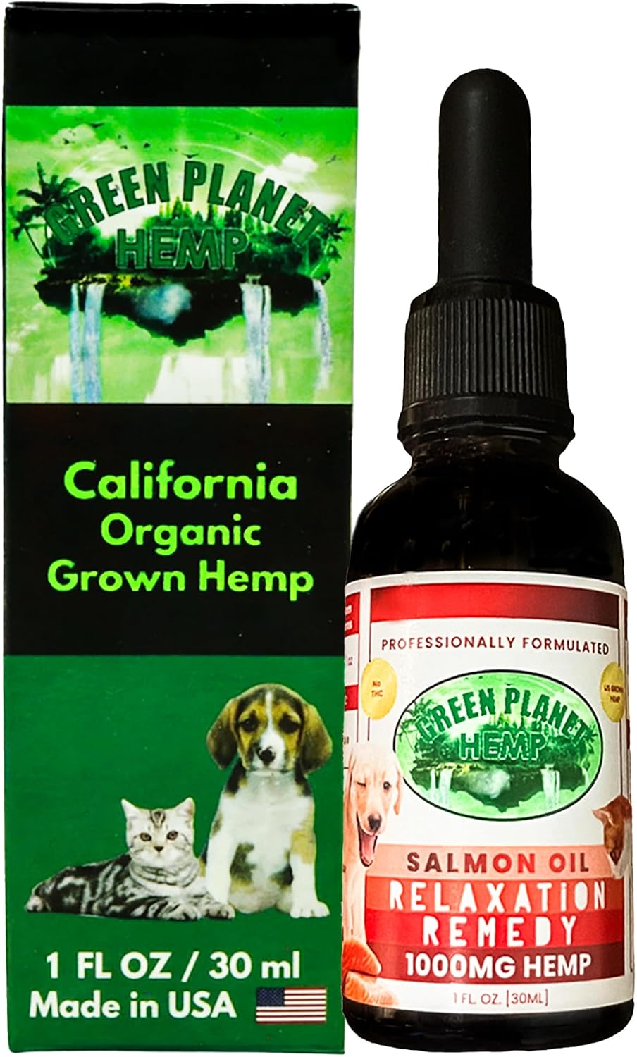 Aceite de Hemp para Perros y Gatos con Salmón Salvaje de Alaska - 1000 mg
