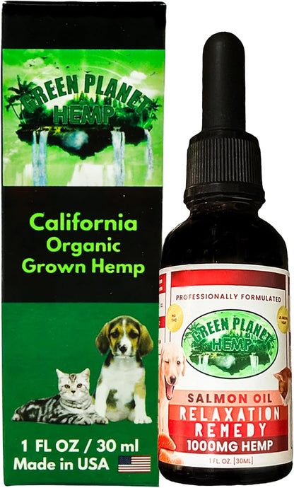 Aceite de Hemp para Perros y Gatos con Salmón Salvaje de Alaska - 1000 mg