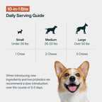 JustFoodForDogs 10-en-1 Suplemento para Perros, Masticables Multivitamínicos con Glucosamina y Condroitina, Omega 3, Superalimentos - 45 unidades