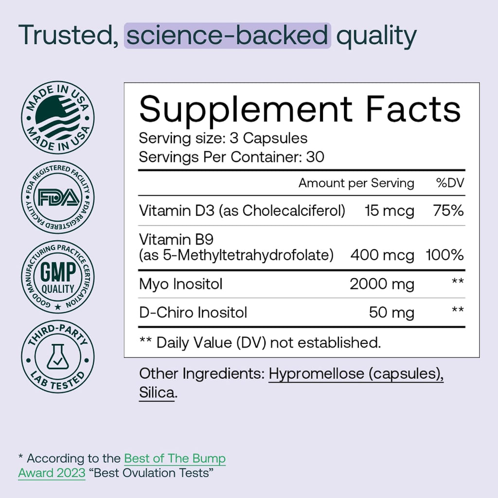 MIRA Suplemento para SOP con Myo Inositol y D-Chiro Inositol 40:1 - 90 Cápsulas