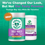 Doggie Dailies 5 en 1 Multivitamínico para Perros, 225 Golosinas Blandas Sabor Mantequilla de Maní