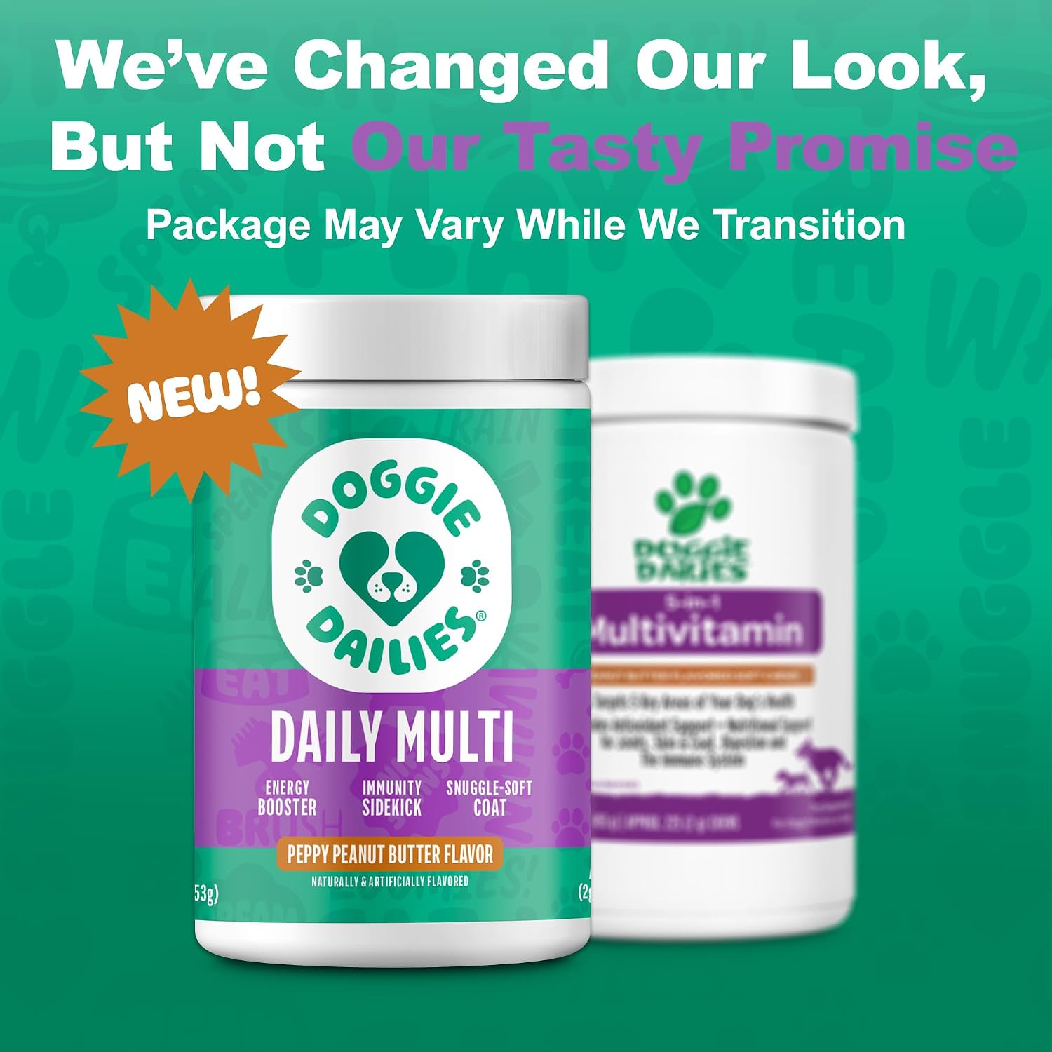 Doggie Dailies 5 en 1 Multivitamínico para Perros, 225 Golosinas Blandas Sabor Mantequilla de Maní