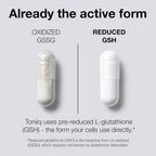 Toniiq Glutatión 1000mg - 120 Cápsulas - Alta Pureza 98%+