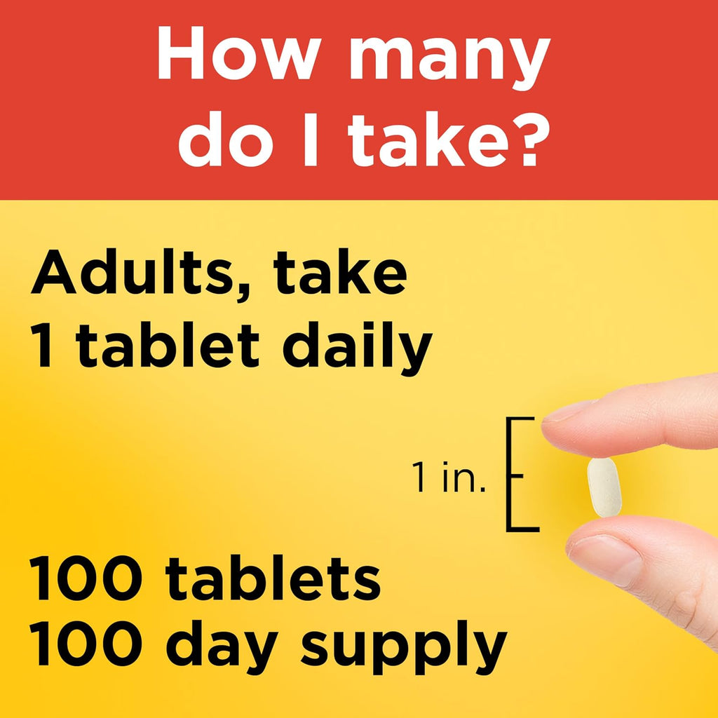Nature Made Vitamin C 500 mg Immune Support Tablets, 100 Count (100-Day Supply)