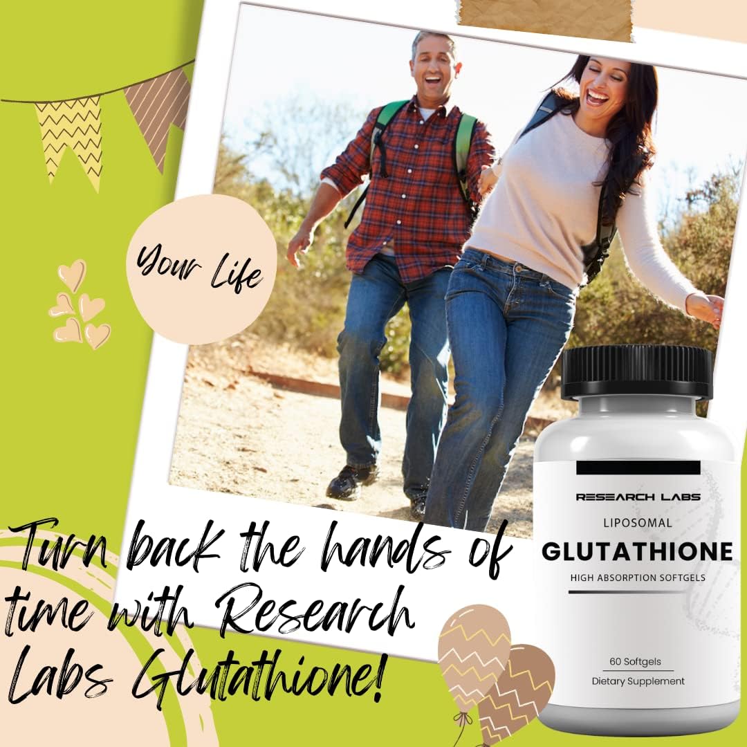 Research Labs Liposomal Glutathione Supplement con Gluta-IV™ – 120 Cápsulas Blandas