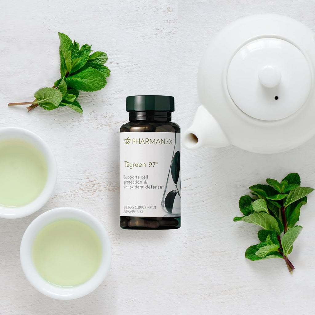 Nu Skin Pharmanex Tegreen 97 - Protección Celular | 120 Cápsulas | Extracto de Té Verde con 97% Polifenoles