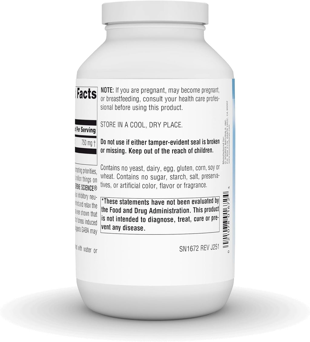 Source Naturals Serene Science GABA, 750 mg, Polvo 227 g (8 oz)