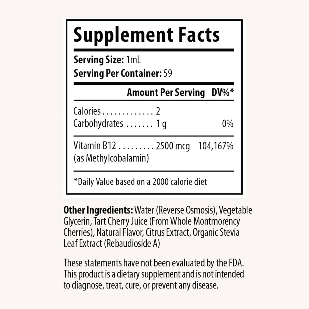 Drop Vitamina B12 Líquida 2500 mcg Metilcobalamina