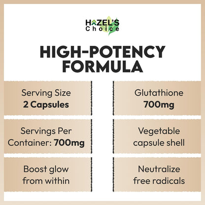 HAZEL'S Choice Glutatión Liposomal 700mg | – Cápsulas vegetales: Elaboradas con celulosa vegetal, fáciles de – Image 8