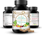 Ultra Max Natural Organic 4 en 1 Suplemento Cerebral para Memoria y Concentración, Apoyo Inmunológico y Antienvejecimiento