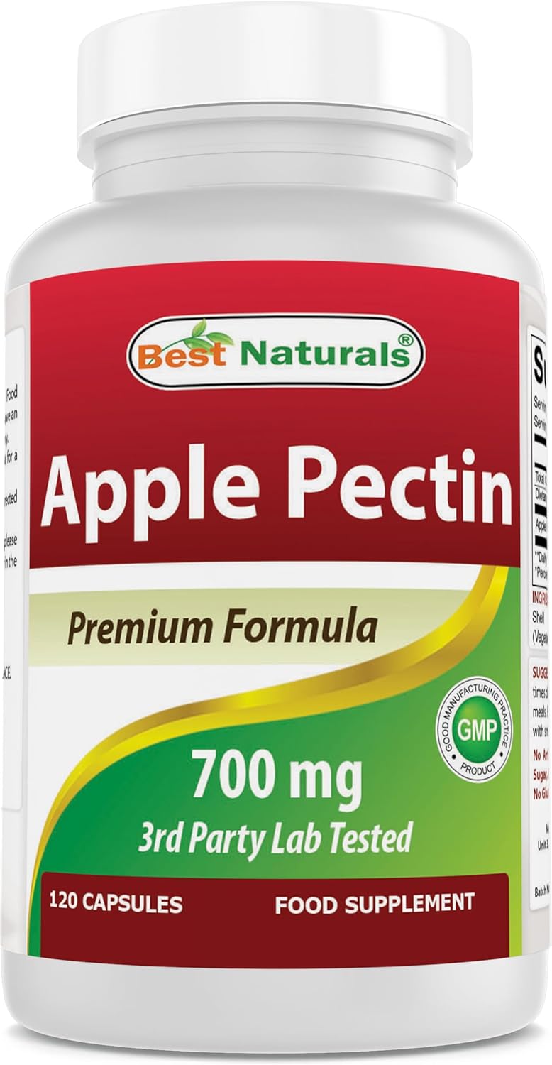 Best Naturals Pectina de Manzana 700 mg, 120 Cápsulas