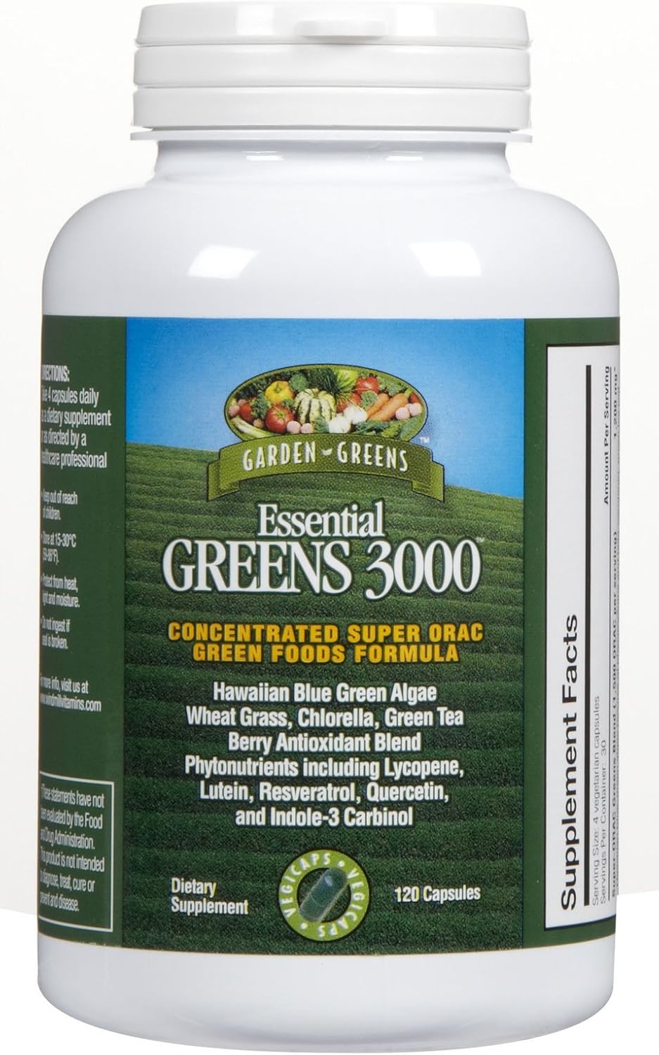 Essential Greens 3000 Veggie Caps, 120 ct
