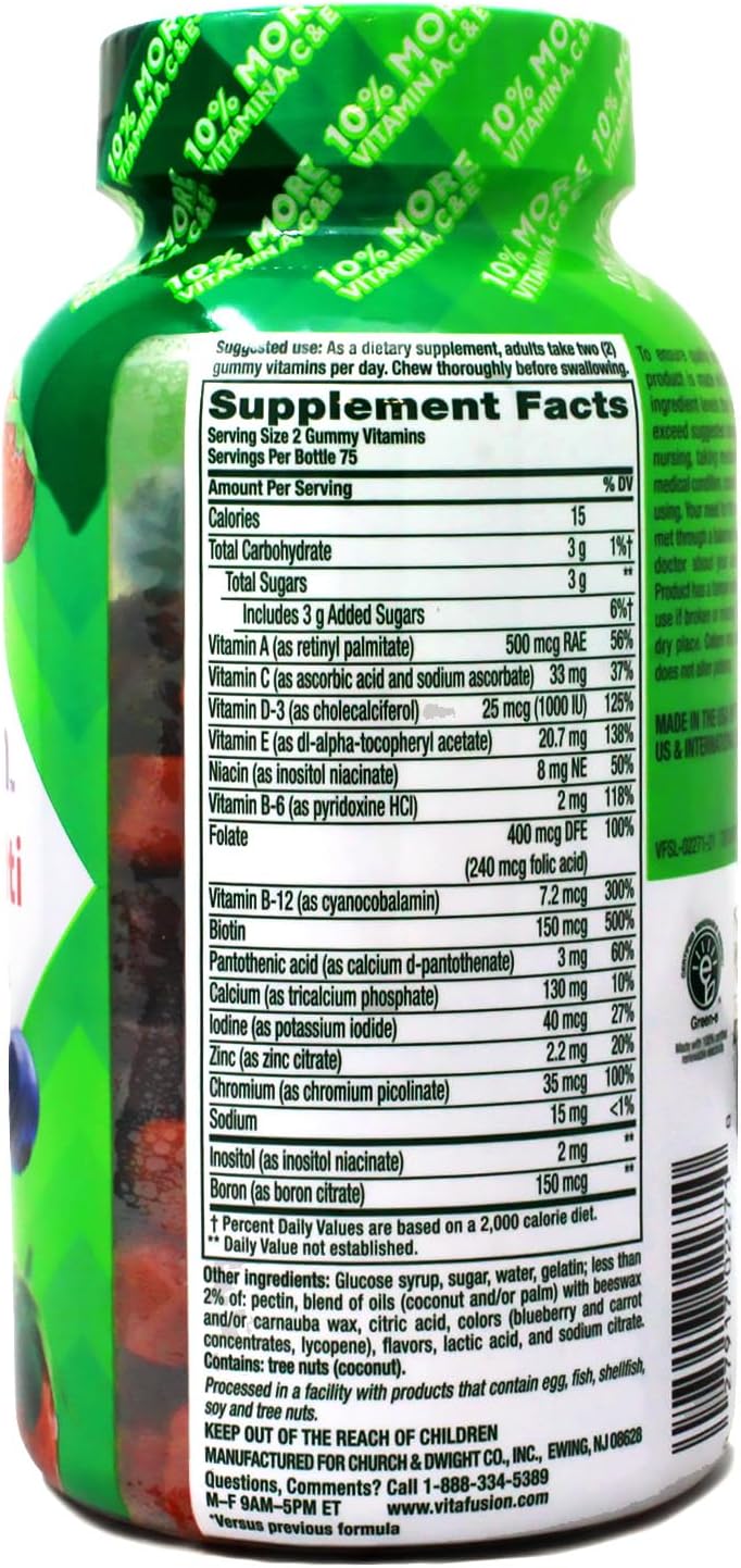 Vitafusion Women's Daily Multivitamin Natural Berry Flavor, 150 Gummies
