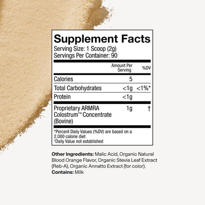 Polvo de Calostro ARMRA, Sabor Naranja – Metabolismo y recuperación: Investigaciones clínicas sugieren que puede – Image 8