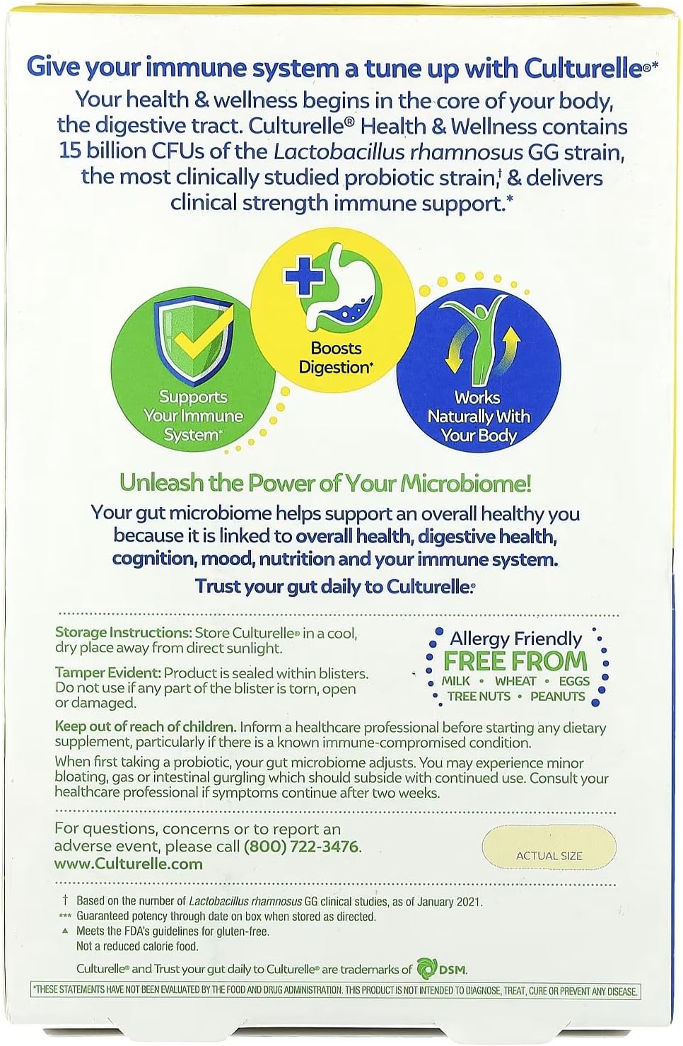 Culturelle Health & Wellness Immune, 30 Cápsulas (3 Pack)