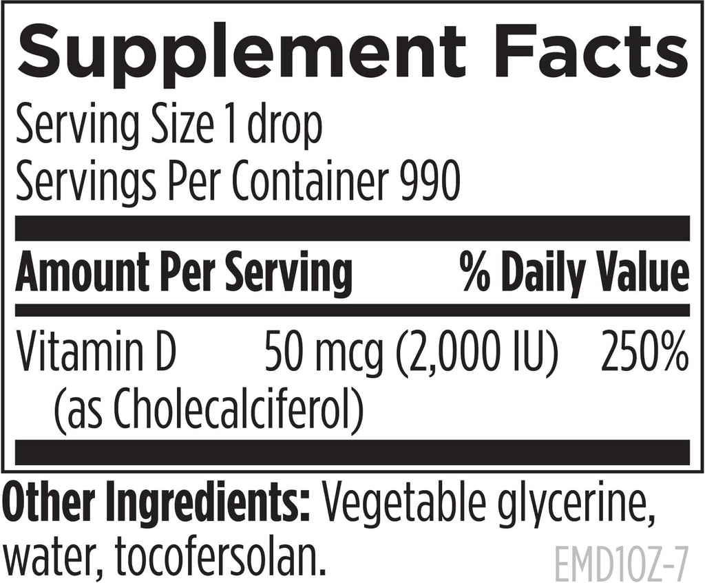 Hi-Po Emulsi-D3 - Gotas de Vitamina D3 2000 UI (1000 porciones / 30 ml)