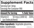 Hi-Po Emulsi-D3 - Gotas de Vitamina D3 2000 UI (1000 porciones / 30 ml)