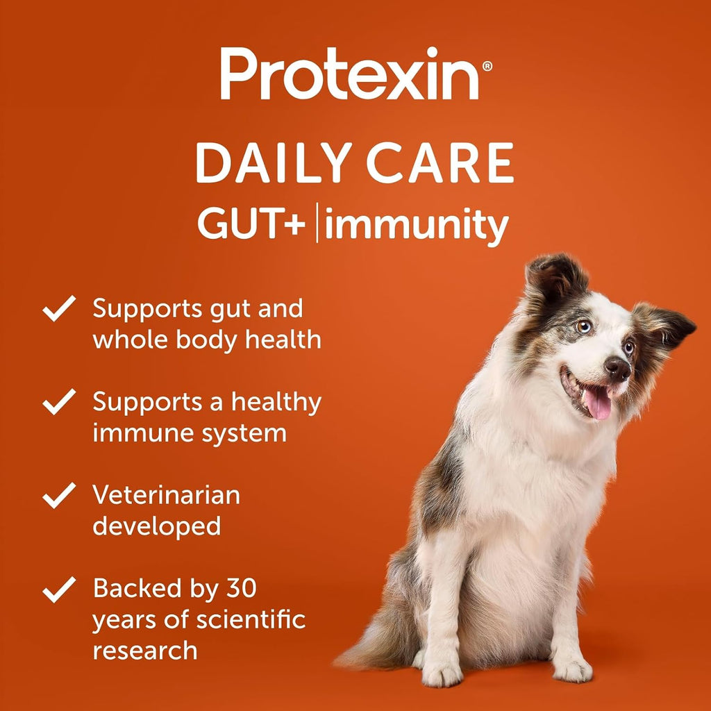 Protexin Daily Care Gut+ Immunity – 60 Masticables para Perros, Sabor Pavo y Arándano