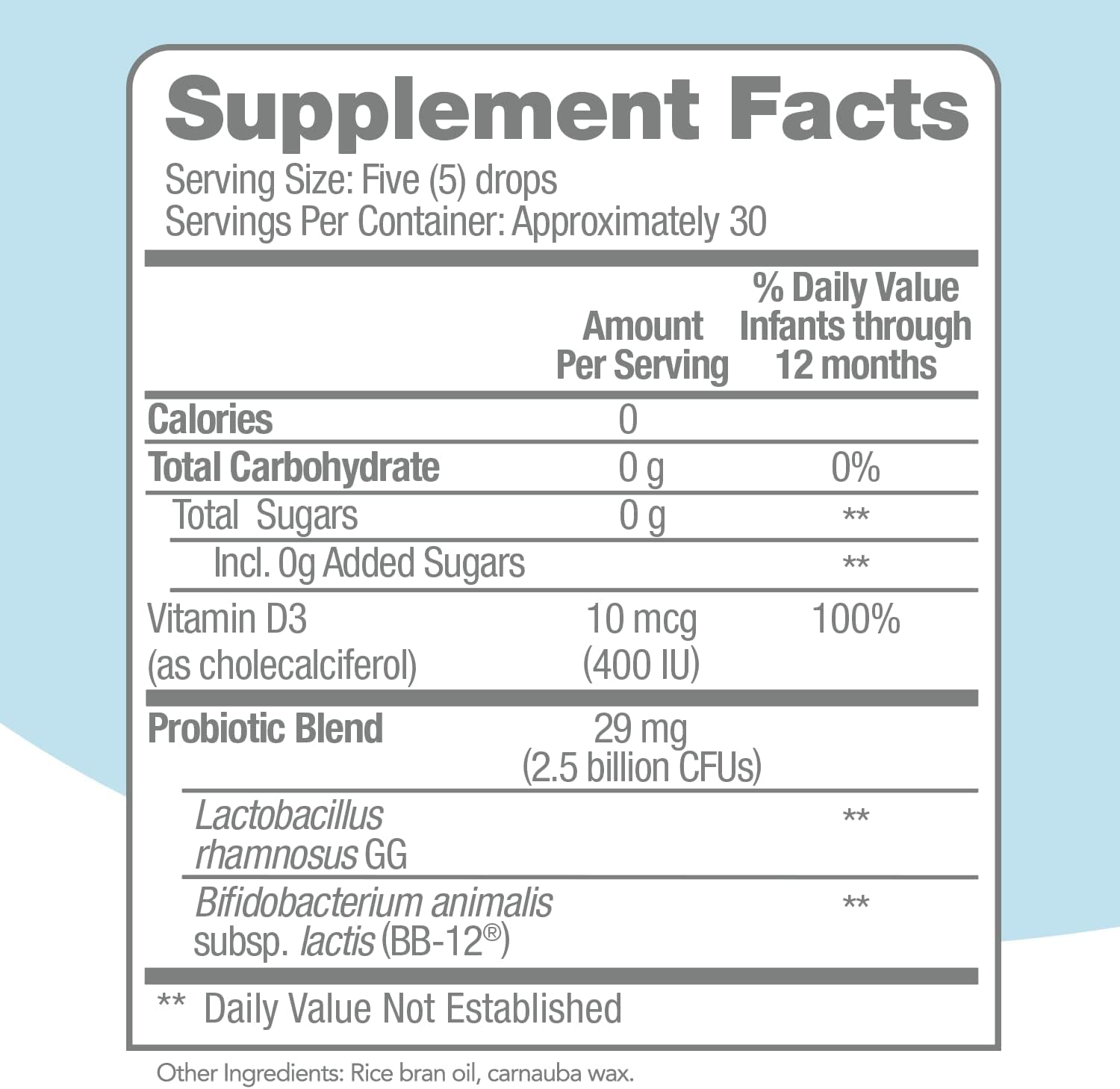 Culturelle Baby Probióticos + Vitamina D Gotas, 30 días, 9 ml
