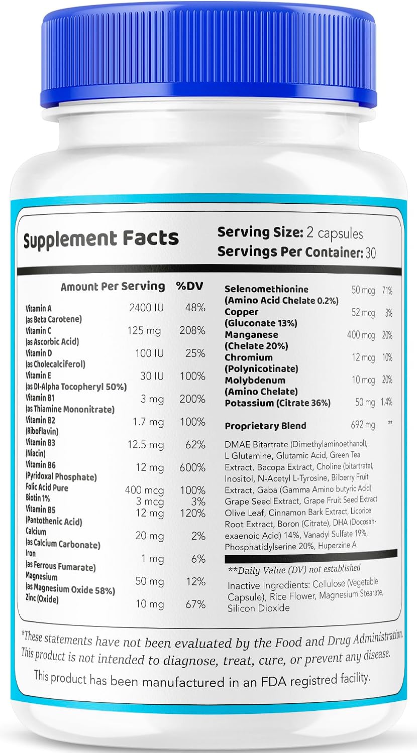 Sight Clear Pills – Suplemento para la vista y concentración, 60 cápsulas