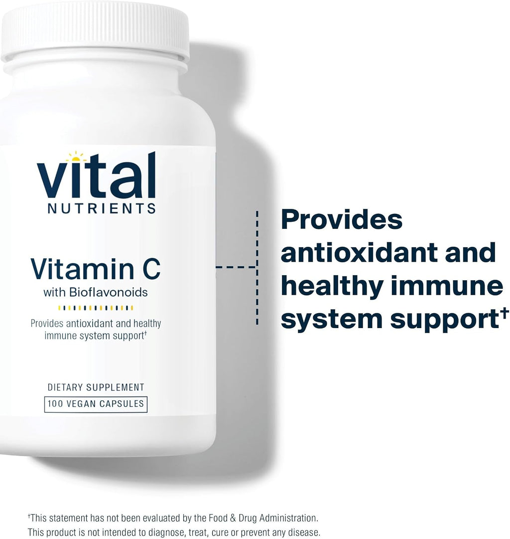 Vital Nutrients Vitamina C con Bioflavonoides - 1000 mg + 500 mg, 100 cápsulas