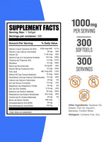 BulkSupplements Multivitamínico Softgels - Complejo Multivitamínico con Aceite de Pescado, 300 Cápsulas