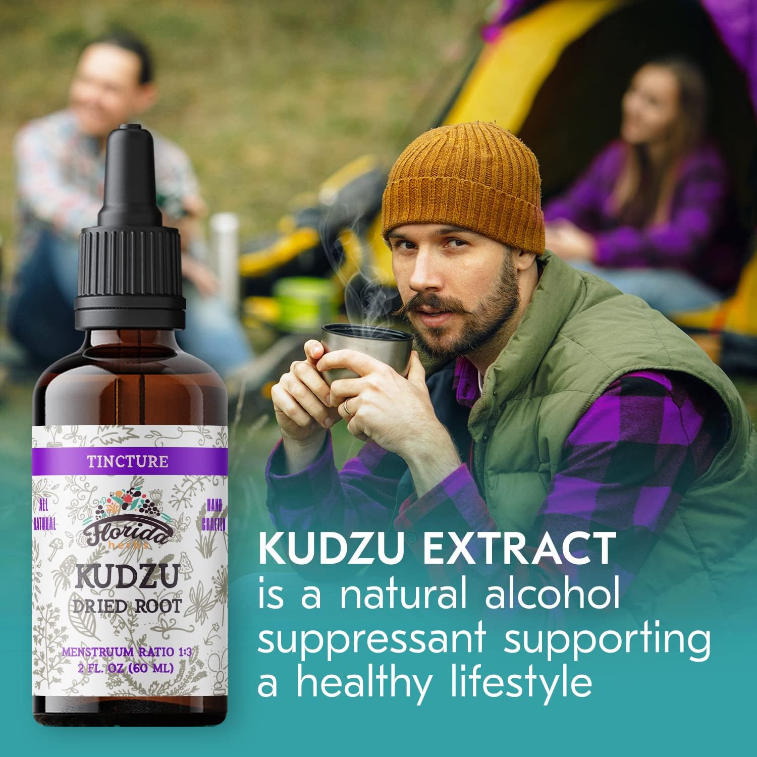 Extracto de Kudzu Orgánico - Suplemento Natural de Raíz de Kudzu - Sin Alcohol - 60 ml