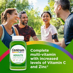 Centrum Adult Multivitamin/Multimineral with Antioxidants, Zinc, Vitamin D3 and B Vitamins, Gluten Free, Non-GMO Ingredients - 200 Tablets