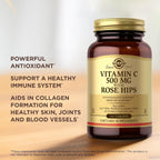 Vitamina C 500 mg con Escaramujo – Solgar – 100 Comprimidos