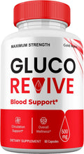 GlucoRevive Cápsulas, Suplemento Alimenticio Natural, Fórmula Avanzada, 1 Mes de Suministro