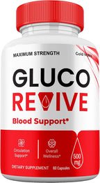 GlucoRevive Cápsulas, Suplemento Alimenticio Natural, Fórmula Avanzada, 1 Mes de Suministro