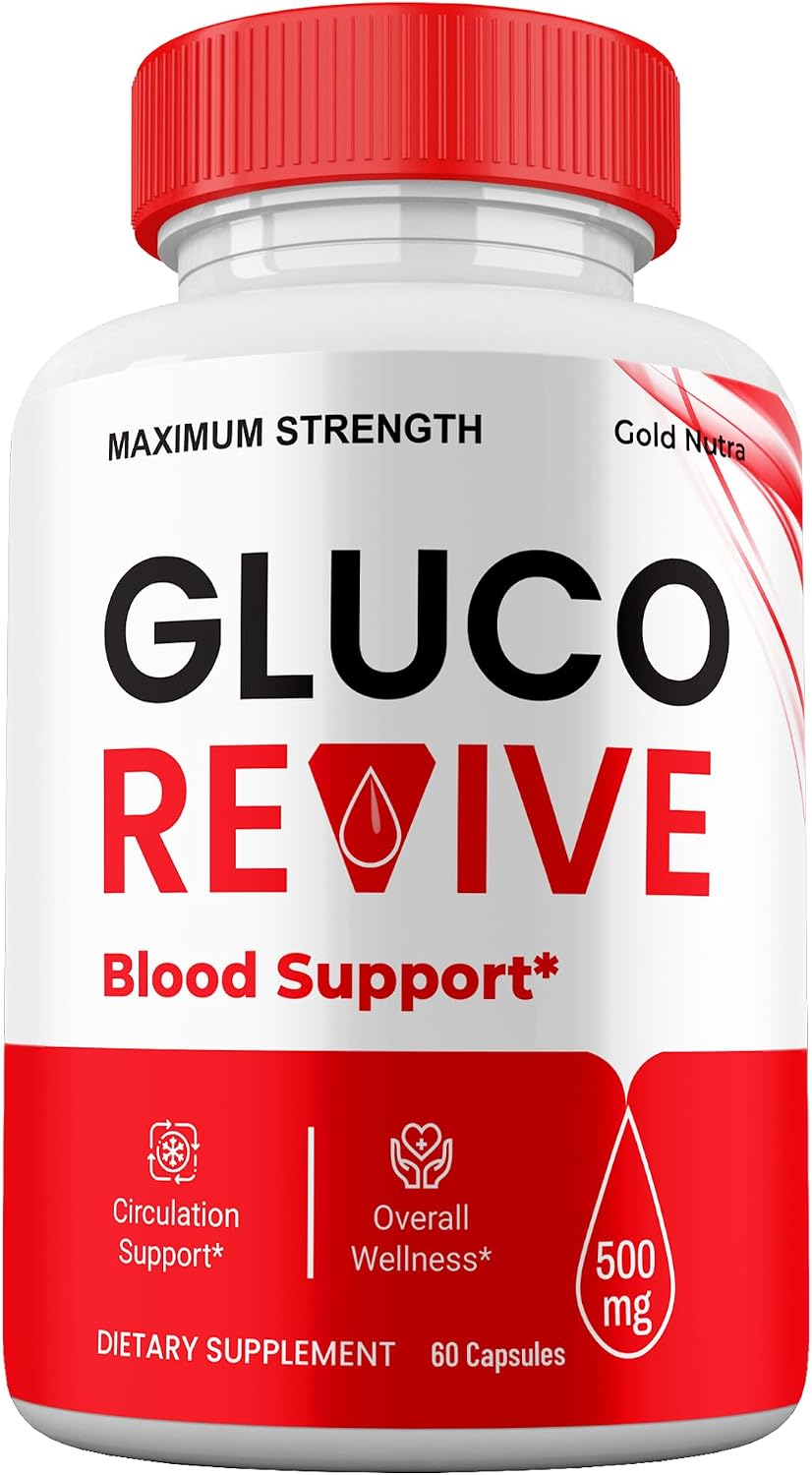 GlucoRevive Cápsulas, Suplemento Alimenticio Natural, Fórmula Avanzada, 1 Mes de Suministro