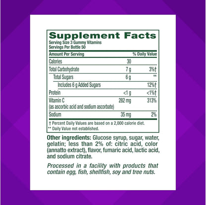 Vitafusion Power C, Gomitas vitamínicas para adultos, 150 unidades, Paquete de 3 (450 unidades en total) – Image 8