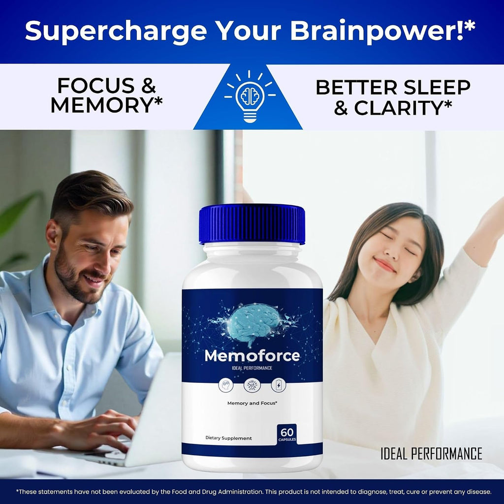 Memoforce Brain – Cápsulas Avanzadas para Memoria y Enfoque (3 Envases)