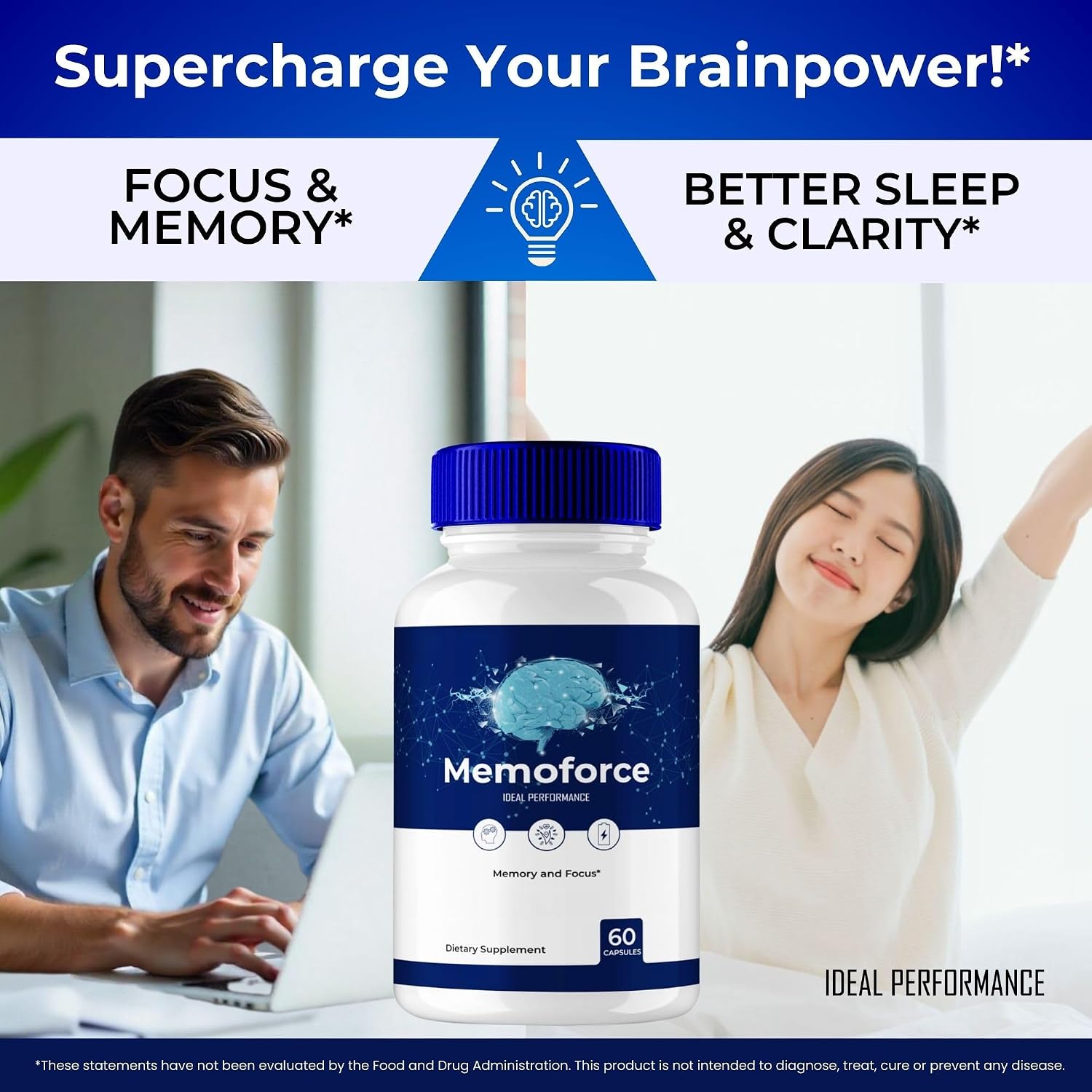 Memoforce Brain - Suplemento para la Memoria y Concentración (5 Pack)
