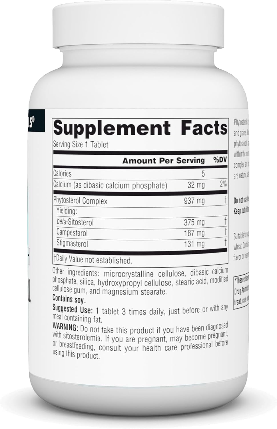 Source Naturals Mega Strength Beta Sitosterol 375 mg - 60 Comprimidos