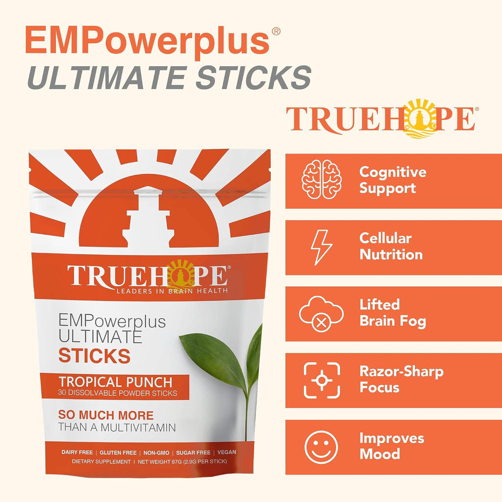 Truehope Multivitamínico Nootropic con Inositol - EMPowerplus Ultimate Sticks - 30 sticks (Tropical)