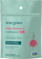 True Grace Multivitamínico Diario Mujeres 50+ - 60 Comprimidos - Vegano, Sin Gluten Ni Soja