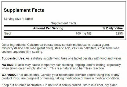 Swanson Niacina (B3) 500 mg, 250 cápsulas - Apoyo al Metabolismo Energético – Image 2