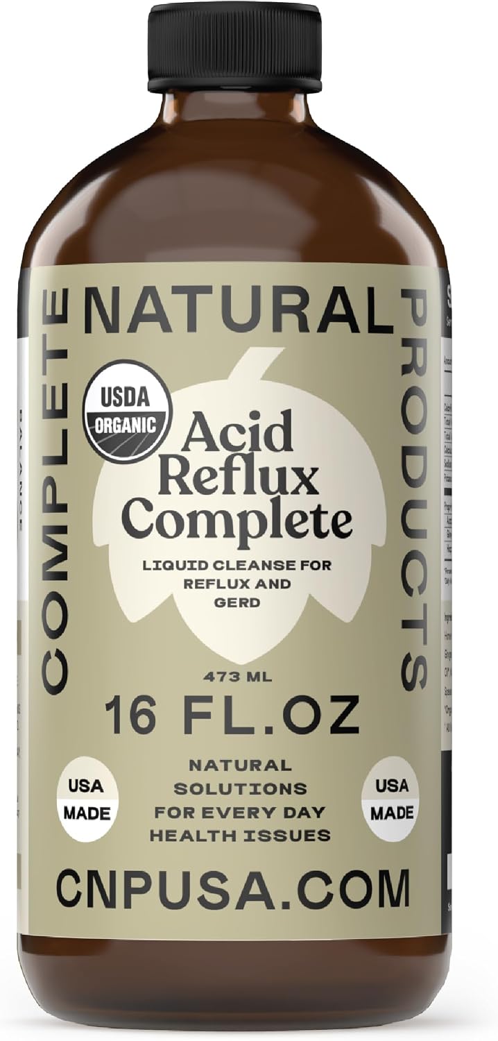 Reflux Pro Suplemento Líquido 473 ml - Fórmula Orgánica Certificada con Vinagre de Manzana, Jengibre y Aloe para el Apoyo Digestivo
