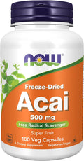 Now Foods Organic Acai 500 mg 100 Cápsulas Veganas
