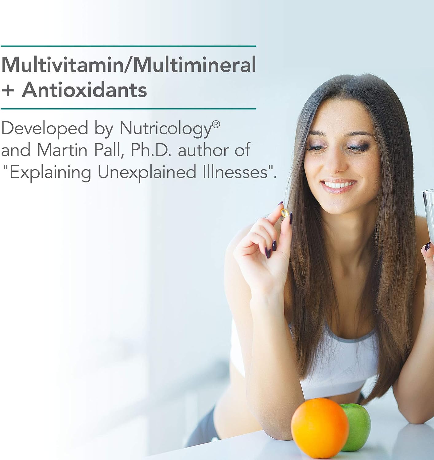 Nutricology MVM-A - Multivitamínico Completo con Minerales - Vitaminas B Activas, Folato, Hierro y Más - 180 Cápsulas