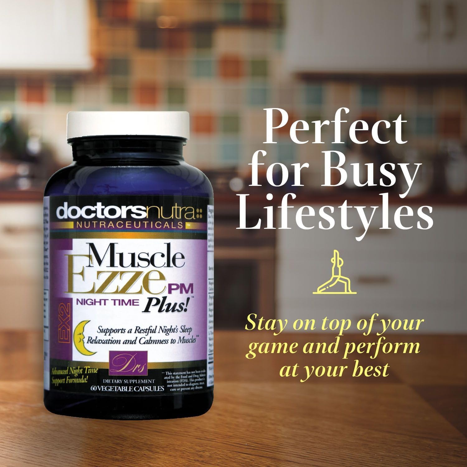 Doctors Nutra Nutraceuticals Muscle Ezze PM Plus Night Time Cápsulas - Pack de 3 con Melatonina, Valeriana, Manzanilla y Melisa
