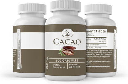 Pure Original Ingredients Cacao en Cápsulas (100 Cápsulas) - Puro, Sin Aditivos – Image 4