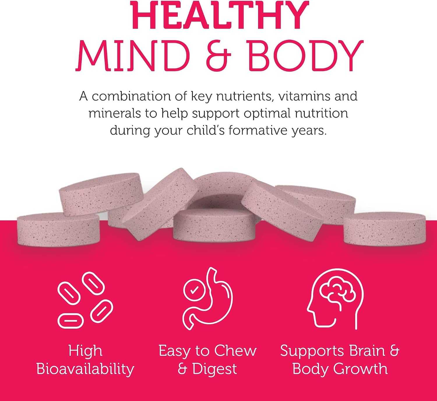 Zahler Junior Multi - Complete Children's Multivitamin - 23 Vitamins & Minerals - Kosher, Non-GMO & Gluten Free - Cherry, 90 Chewable Tablets