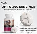 XCEL Taurina para Perros 1000 mg con L-Carnitina, Comprimidos Ranurados (250 mg por sección)