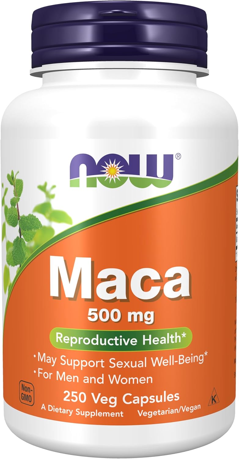 NOW Foods Maca 500 mg - 250 Cápsulas Veganas
